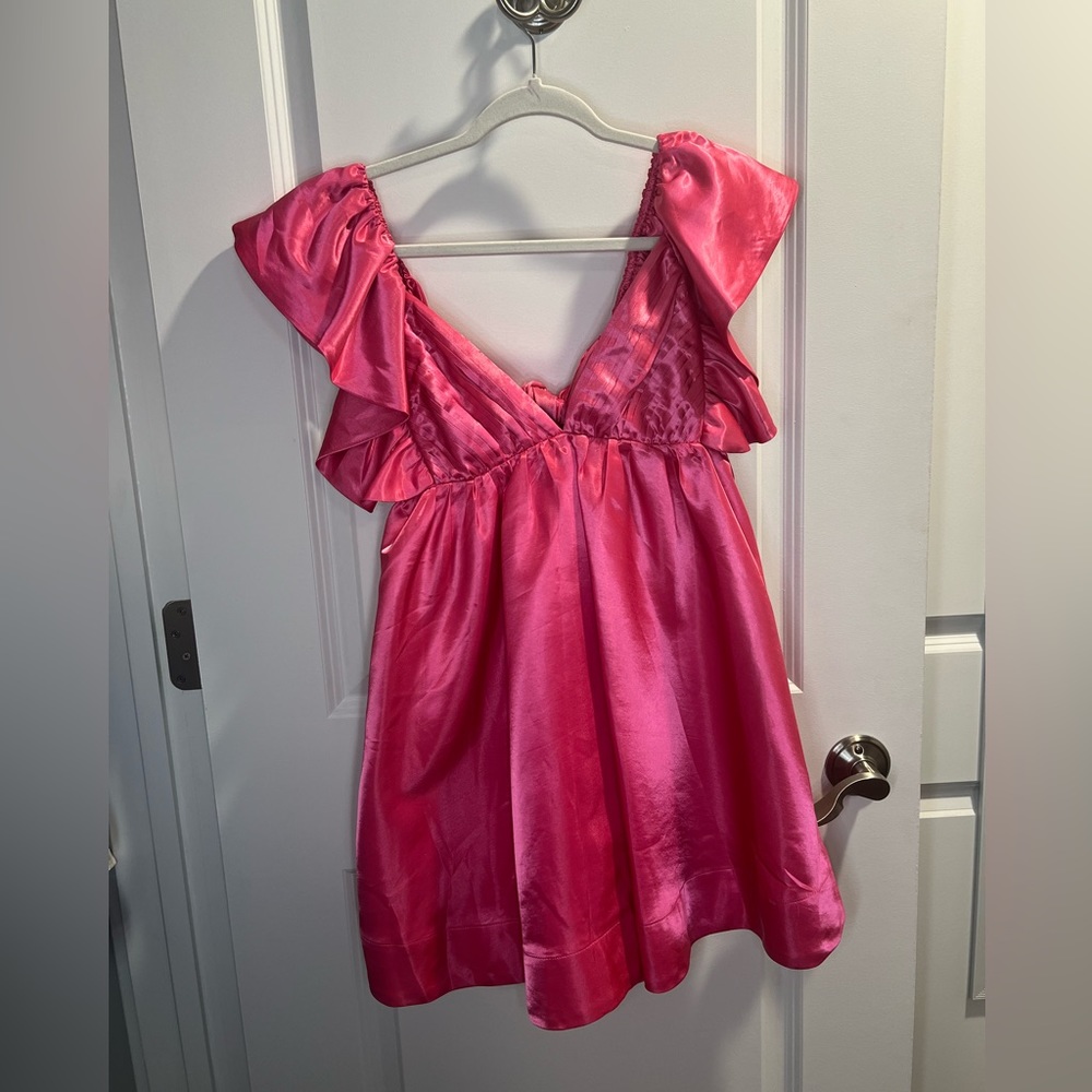 Pink mini dress